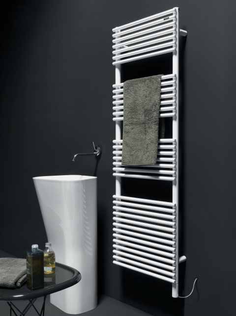 Tubes Radiatori BATH 20 elektrischer Handtuchwärmer mit Design-Verschlusskappe und Standard-Halterung, Breite: 60cm, Höhe: 196cm, lackiert nach Kategorie C3-BA20EL#190060T0ST-C3