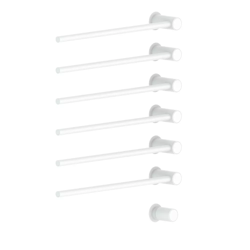 vola T39EL/6 Unterputz-Handtuchwärmer für Elektroanschluss, Breite:555mm, mit 6 Heizstäben, weiß matt-T39EL/6-28