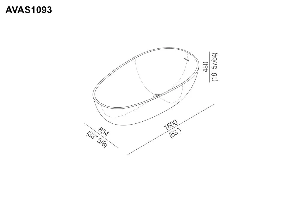 Agape SPOON M freistehende Badewanne aus Cristalplant®, Breite: 160cm, Tiefe: 85,4cm, Höhe: 48cm, innen weiß matt, außen weiß matt - AVAS1093ZZ Agape SPOON M freistehende Badewanne aus Cristalplant®, Breite: 160cm, Tiefe: 85,4cm, Höhe: 48cm, innen weiß matt, außen weiß matt - AVAS1093ZZ
