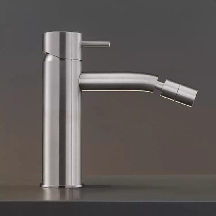 cea MIL 56 Bidet-Eingriffmischer mit beweglichem Perlator, H:155mm, edelstahl satiniert-MIL56S