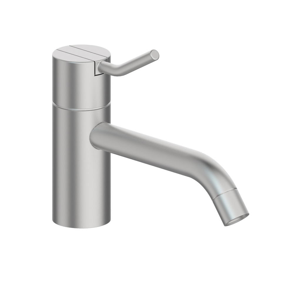 vola HV1M/150 Waschtisch-Einhebelmischer, Höhe:120mm, Ausladung:150mm, ohne Ablaufgarnitur, Hebel:60mm, edelstahl-HV1M/150-40