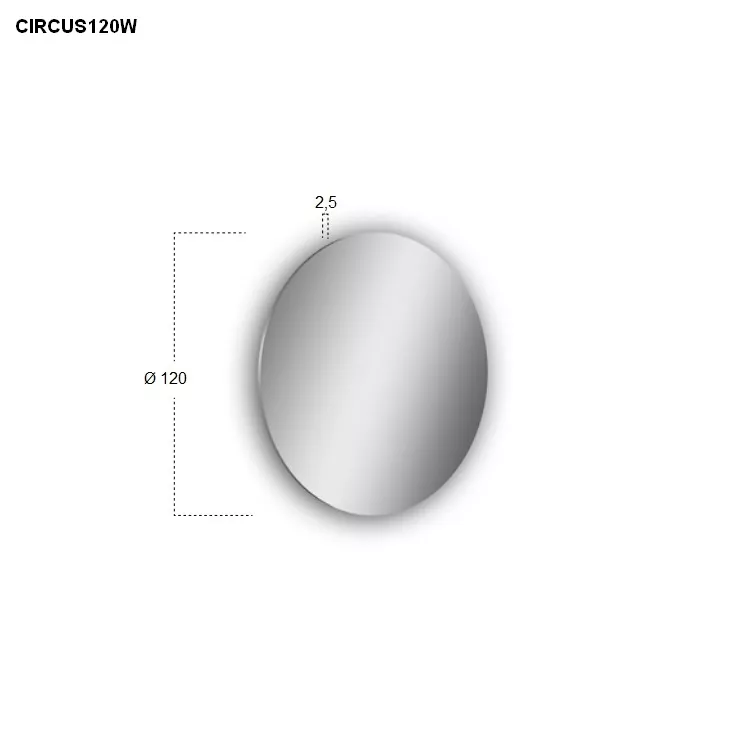 antoniolupi CIRCUS runder LED-Spiegel, D:120cm, Lichtfarbe:3000K, warmweiß-CIRCUS120W_3000