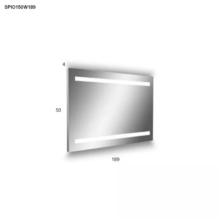 antoniolupi SPIO rechteckiger LED-Spiegel, H:50cm, B:189cm, Lichtfarbe:4000K, neutralweiß-SPIO150W189