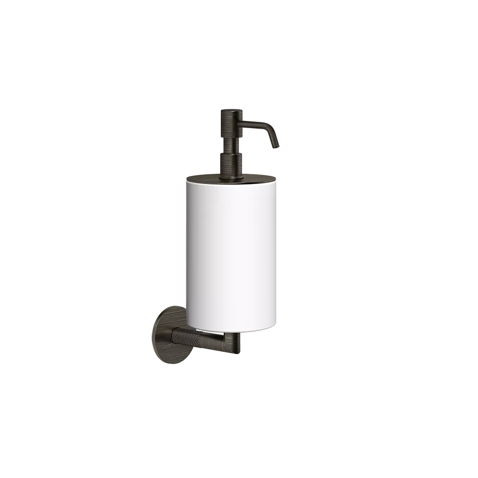 Gessi ANELLO Seifenspender zur Wandmontage, mit weißem Behälter, bronze antik - 63713187