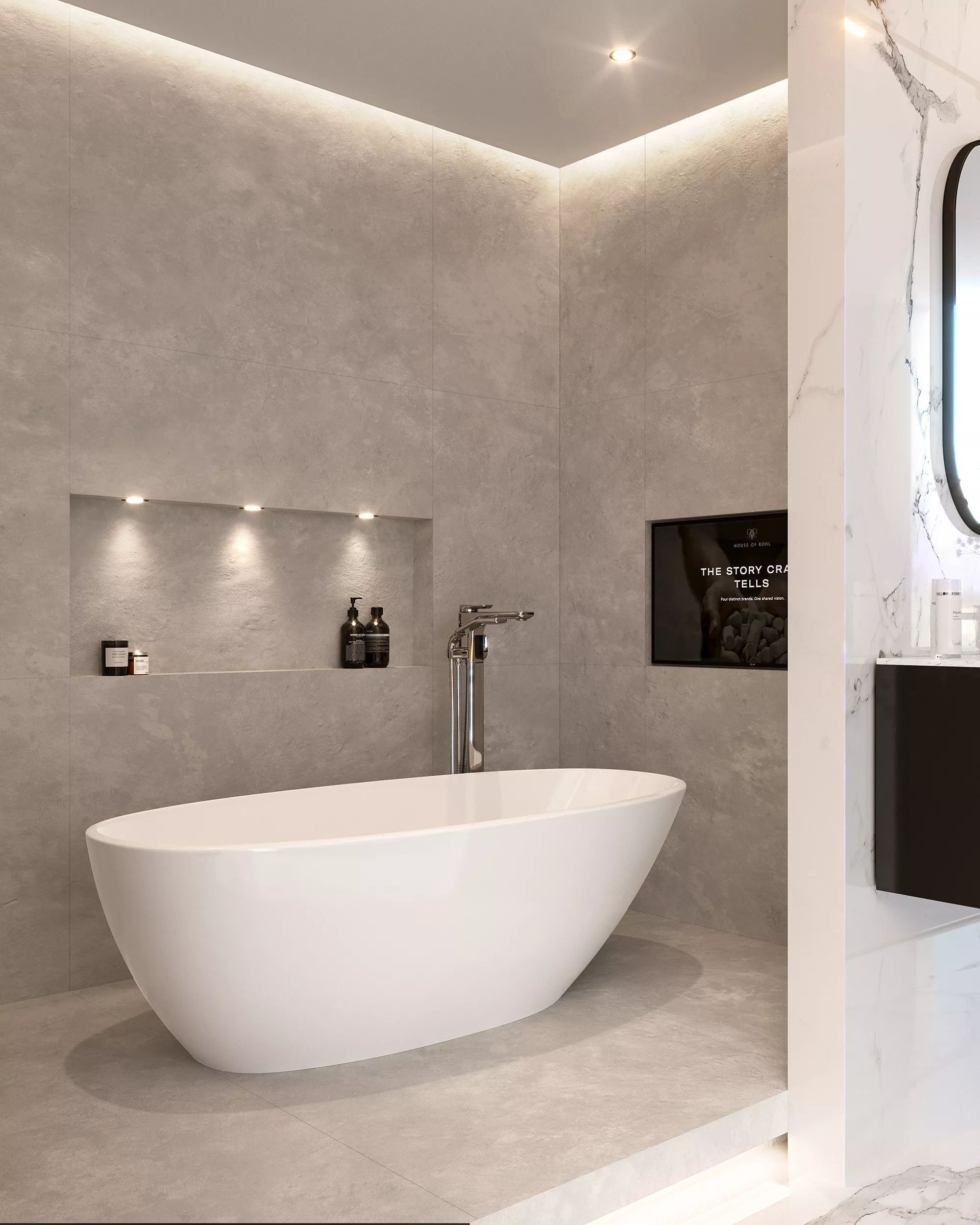 victoria + albert MOZZANO freistehende Badewanne, 165x74x50cm-MOZM-N-SM-NO