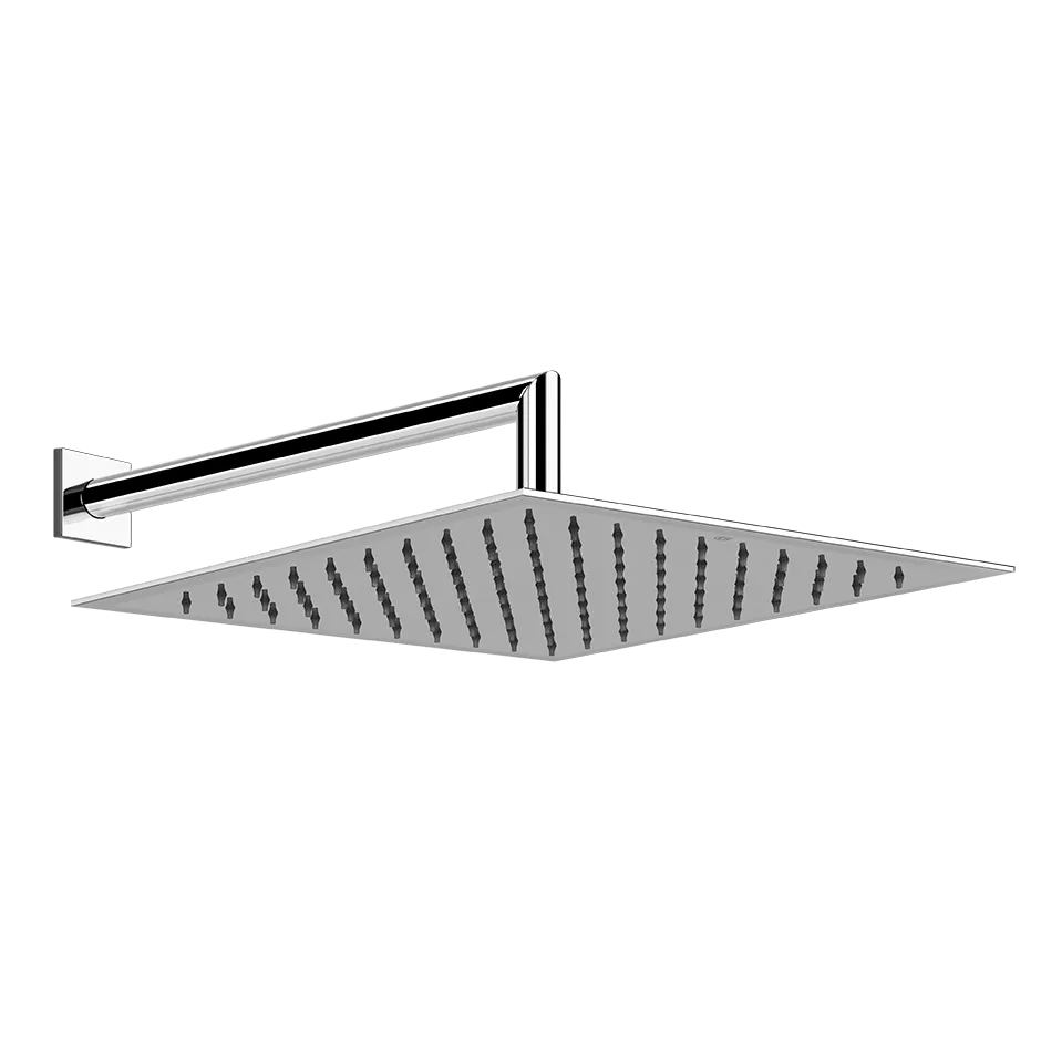 Gessi EMPORIO Antikalk-Kopfbrause zur Wandmontage, 300x300mm, mit Gelenk und rundem Wandarm 345mm, Funktion: Regen, 1/2 Anschluss, Wandmontage, bei 3 bar Druck ca. 9 l/min, edelstahl poliert - 47250238 Gessi EMPORIO Antikalk-Kopfbrause zur Wandmontage, 300x300mm, mit Gelenk und rundem Wandarm 345mm, Funktion: Regen, 1/2 Anschluss, Wandmontage, bei 3 bar Druck ca. 9 l/min, edelstahl poliert - 47250238