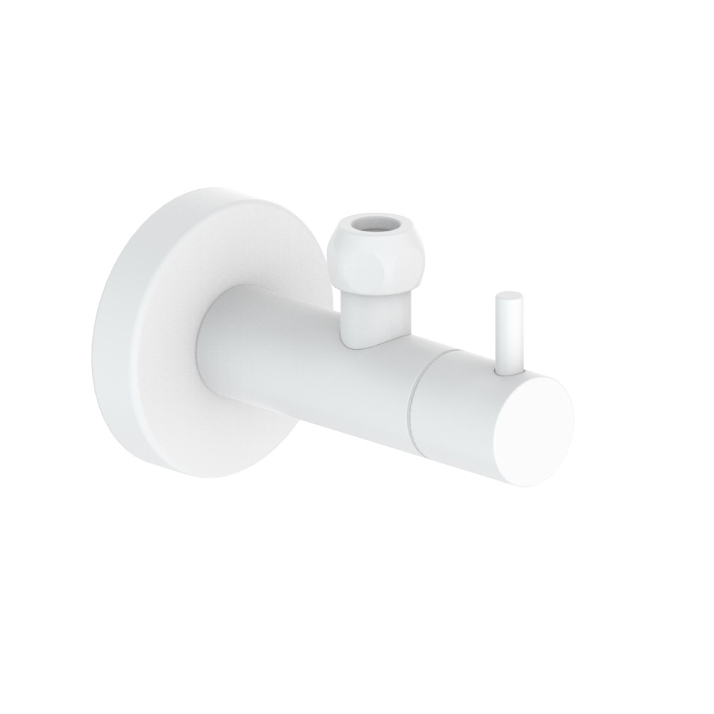 vola S10 Eckventil 1/2”, inkl. Quetschverschraubung 3/8”x10mm, weiß matt-S10-28