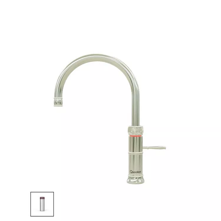 Quooker Classic Fusion Round Kochendwasserspender für Warmwasseranschluss-3CFRNIC