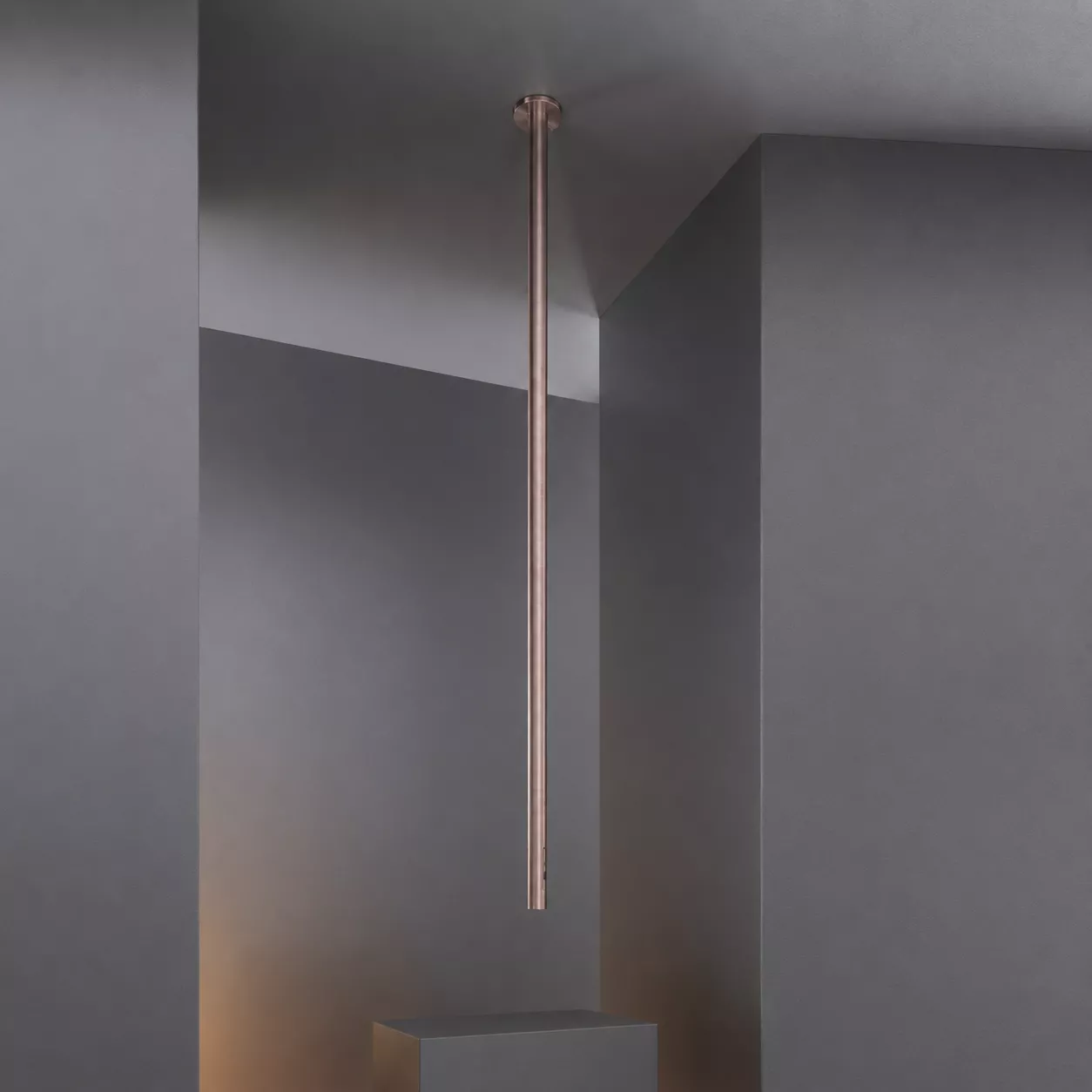 cea MIL 073 berührungsloser Decken-Auslauf, Höhe: 1650mm, bronze satiniert - MIL073ZS cea MIL 073 berührungsloser Decken-Auslauf, Höhe: 1650mm, bronze satiniert - MIL073ZS