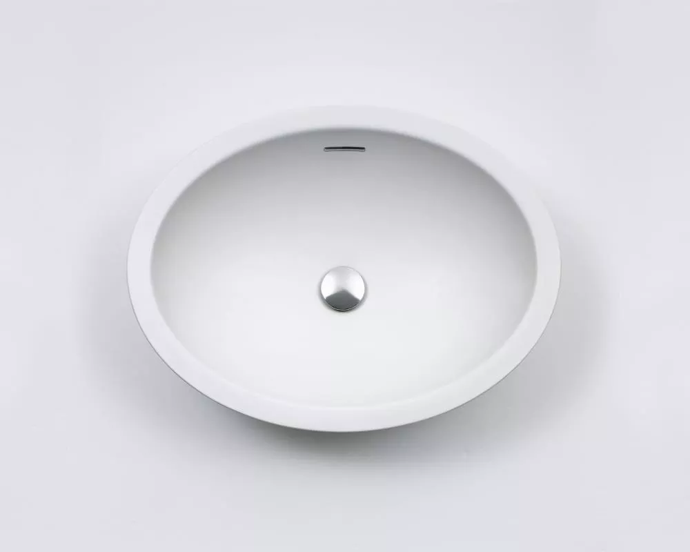 Agape SPOON ovales Aufsatzbecken aus Cristalplant®, Breite: 60cm, Tiefe: 45cm, Höhe: 16cm, weiß matt - ACER0700Z