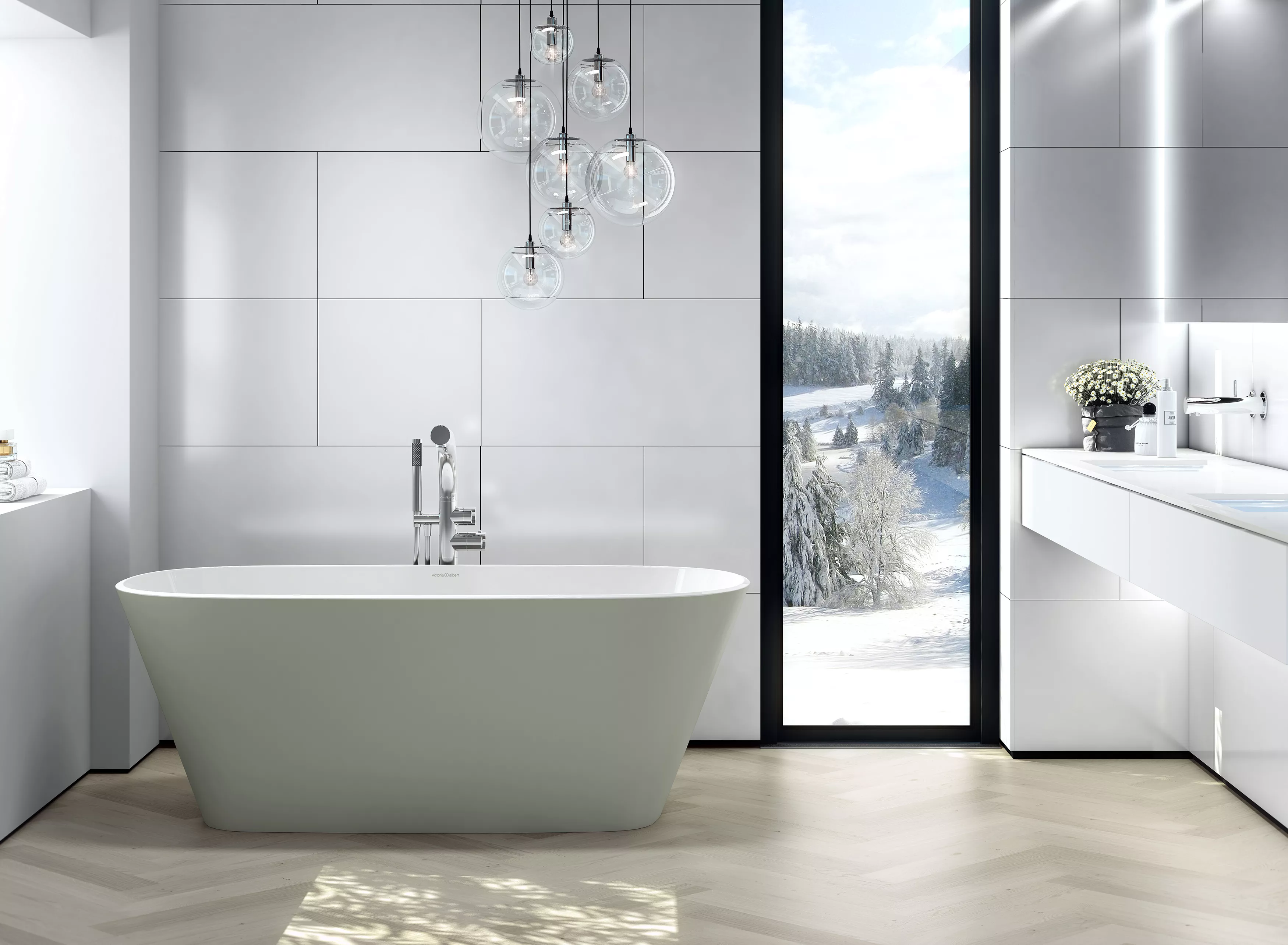 victoria + albert VETRALLA freistehende Badewanne, 149x74x56cm-VETM-N-SM-NO