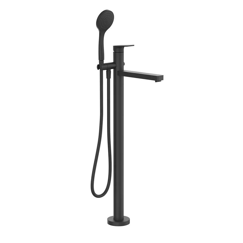 Gessi VIA BIGLI Außenteil für freistehenden Wannenmischer mit Auslauf, Ausladung: 248mm, mit automatischem 2-Wege-Umsteller zum Ziehen, Schlauch 1,50m, Brausehalter und Antikalk-Handbrause, schwarz matt - 62028299 Gessi VIA BIGLI Außenteil für freistehenden Wannenmischer mit Auslauf, Ausladung: 248mm, mit automatischem 2-Wege-Umsteller zum Ziehen, Schlauch 1,50m, Brausehalter und Antikalk-Handbrause, schwarz matt - 62028299