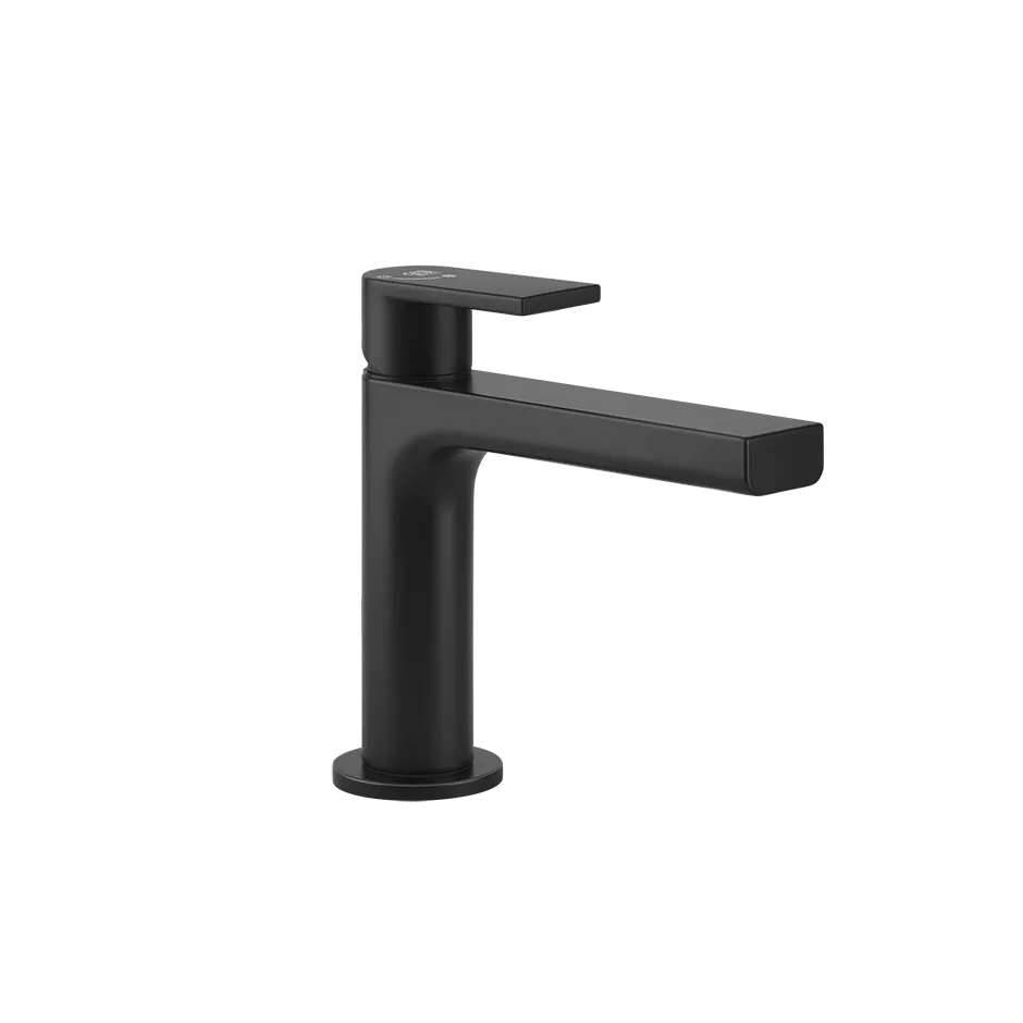 Gessi VIA MANZONI ÖKO-Waschtisch-Einhebelmischer mit Auslauf zur Tischmontage, Ausladung: 128mm, ohne Ablaufgarnitur, 3/8 Anschluss, schwarz matt - 38606299
