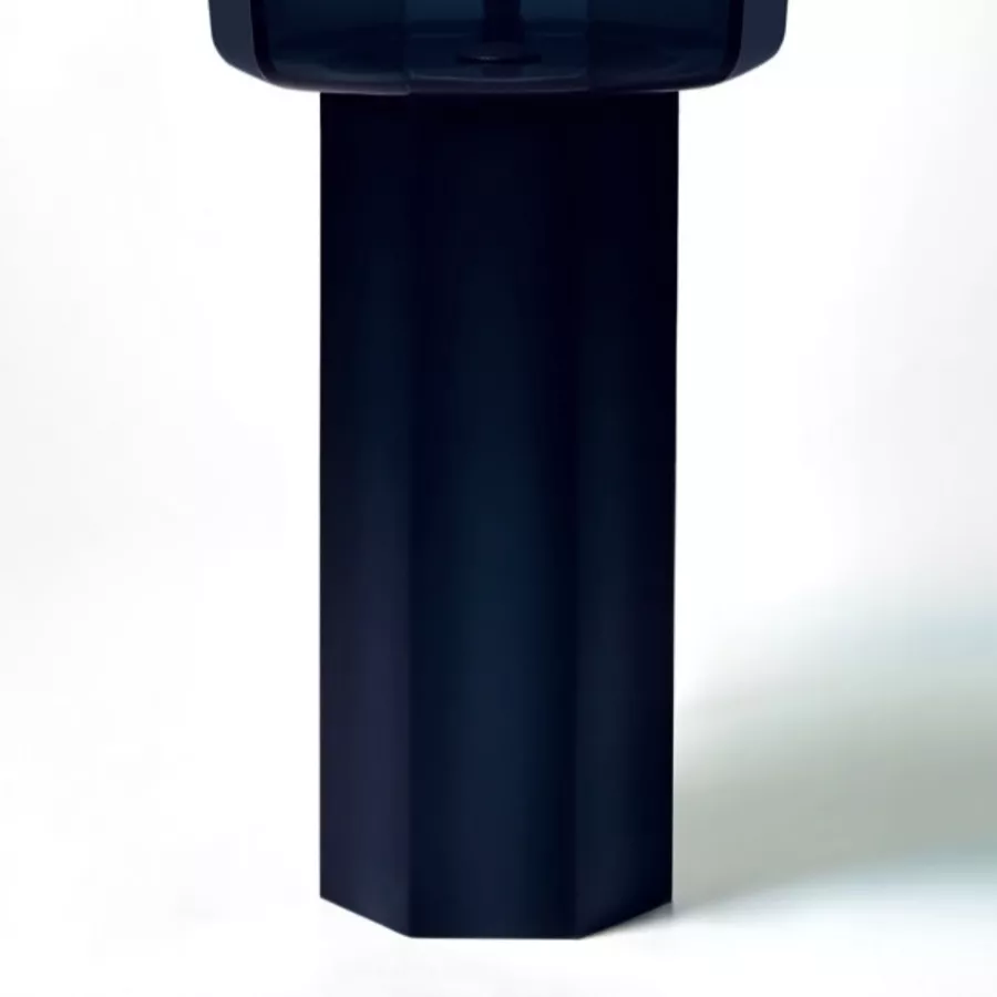 antoniolupi OPALE Standsäule für Opale-Waschbecken aus Cristalmood®, D:30cm, H:70cm, notturno-OPALE20C_NOTTURNO