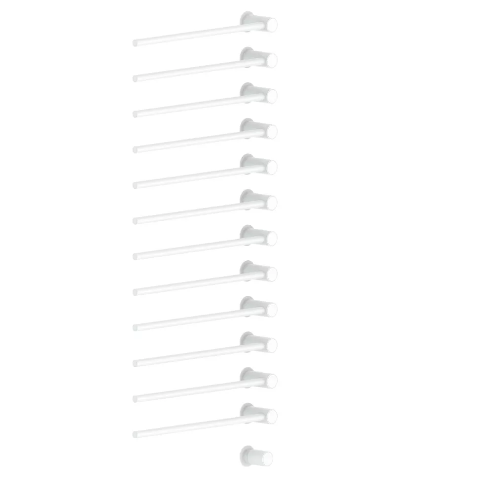 vola T39EL/12 Unterputz-Handtuchwärmer für Elektroanschluss, Breite:555mm, mit 12 Heizstäben, weiß matt-T39EL/12-28