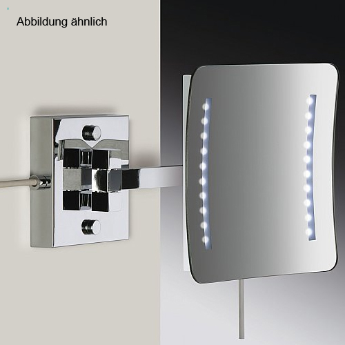 Windisch 99677/1 LED-Wandkosmetikspiegel, gold-99677/1O3X