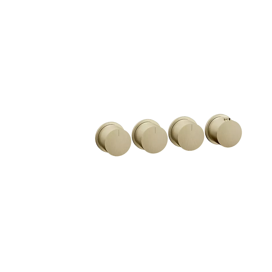 Gessi ANELLO Außenteil für Thermostat zur Wandmontage, 3-Wege, bei 3 bar Druck 1-Weg ca. 24 l/min., messing gebürstet PVD - 63436727