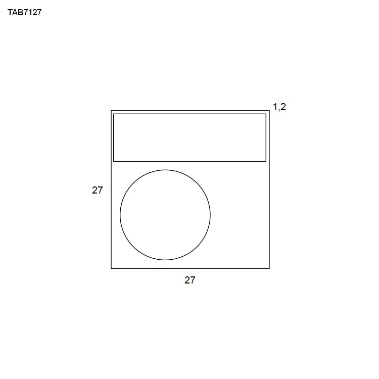 antoniolupi TAB 7127 quadratische Ablage, weiß matt-TAB7127