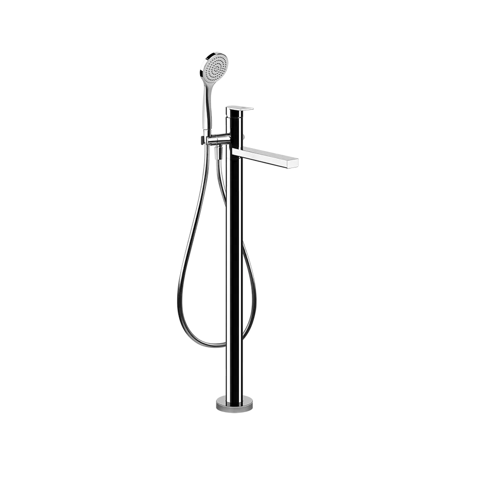 Gessi VIA MANZONI Außenteil für freistehenden Wannenmischer mit Auslauf, Ausladung: 247mm, mit automatischem 2-Wege-Umsteller zum Ziehen, Schlauch 1,50m, Brausehalter und Antikalk-Handbrause, chrom - 24982031 Gessi VIA MANZONI Außenteil für freistehenden Wannenmischer mit Auslauf, Ausladung: 247mm, mit automatischem 2-Wege-Umsteller zum Ziehen, Schlauch 1,50m, Brausehalter und Antikalk-Handbrause, chrom - 24982031