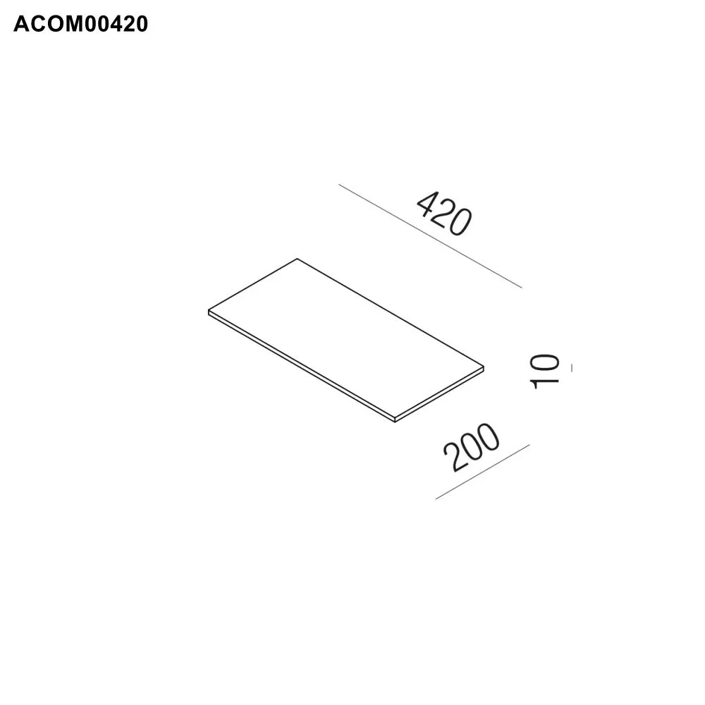 Agape 004 Ablageplatte für 004 Aufsatzbecken aus Naturstein, bianco carrara - ACOM00420MC