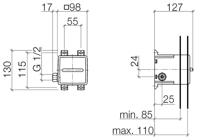 Dornbracht UP-Wandeinbaukasten-3520597090