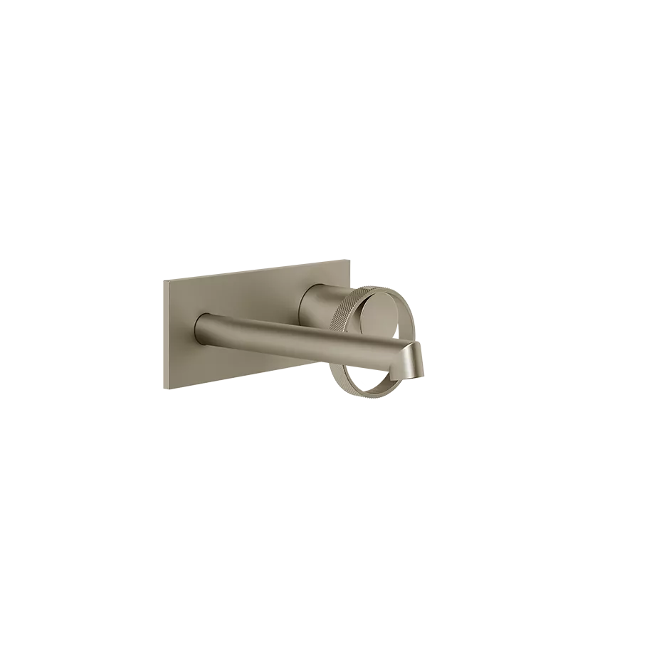 Gessi ANELLO Außenteil für Waschtisch-Einhebelmischer mit Auslauf zur Wandmontage, Ausladung: 130-160mm, mit rechteckiger Platte, ohne Ablaufgarnitur, Finox Optik - 63388149 Gessi ANELLO Außenteil für Waschtisch-Einhebelmischer mit Auslauf zur Wandmontage, Ausladung: 130-160mm, mit rechteckiger Platte, ohne Ablaufgarnitur, Finox Optik - 63388149