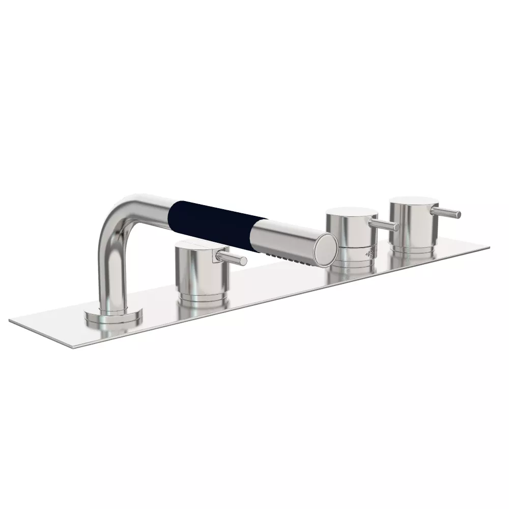 vola BK14 Wannen-Thermostat mit Brause für Fliesenbank, , Befüllung über den Überlauf, Hebel:25mm, chrom-BK14-16