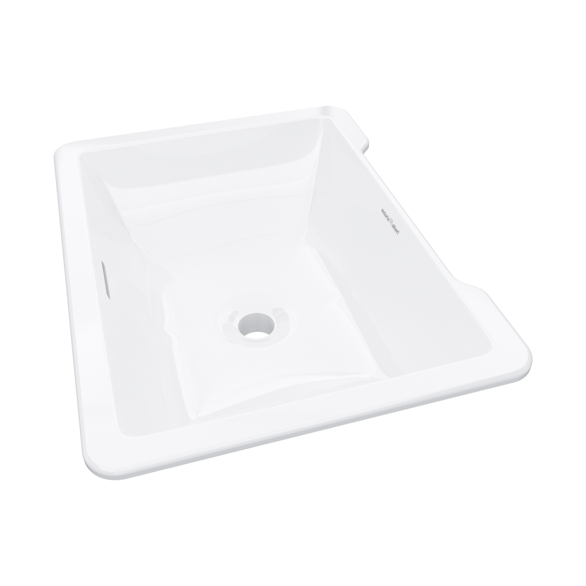 victoria + albert LACENO ovales Einbaubecken mit Überlauf, 51,8x39,2x17cm-UB-LAC-52-IO