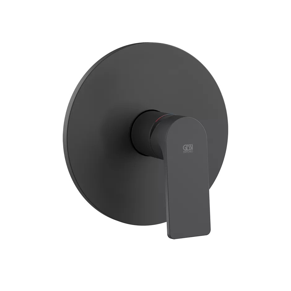 Gessi VIA BIGLI Fertigmontageset für Unterputz-Einhebelmischer für die Dusche/Wanne ohne Umstellung, 1-Weg, schwarz matt - 62132299 Gessi VIA BIGLI Fertigmontageset für Unterputz-Einhebelmischer für die Dusche/Wanne ohne Umstellung, 1-Weg, schwarz matt - 62132299