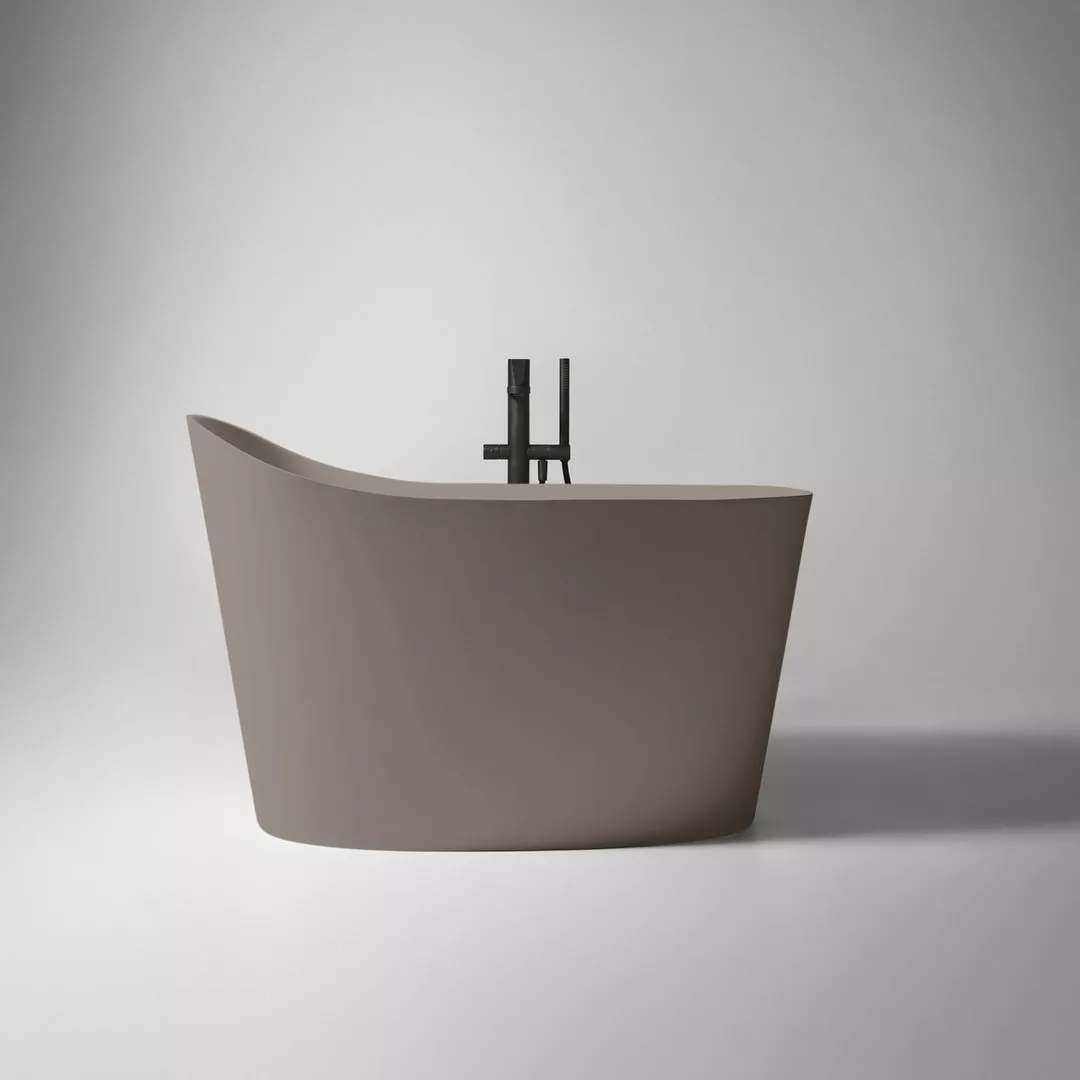 antoniolupi MASTELLO Sitzbadewanne aus Flumood®, Breite: 135cm, Tiefe: 75cm, Höhe: 87cm, innen weiß matt, außen lackiert nach antoniolupi Farbkarte-MASTELLO-5-DIV
