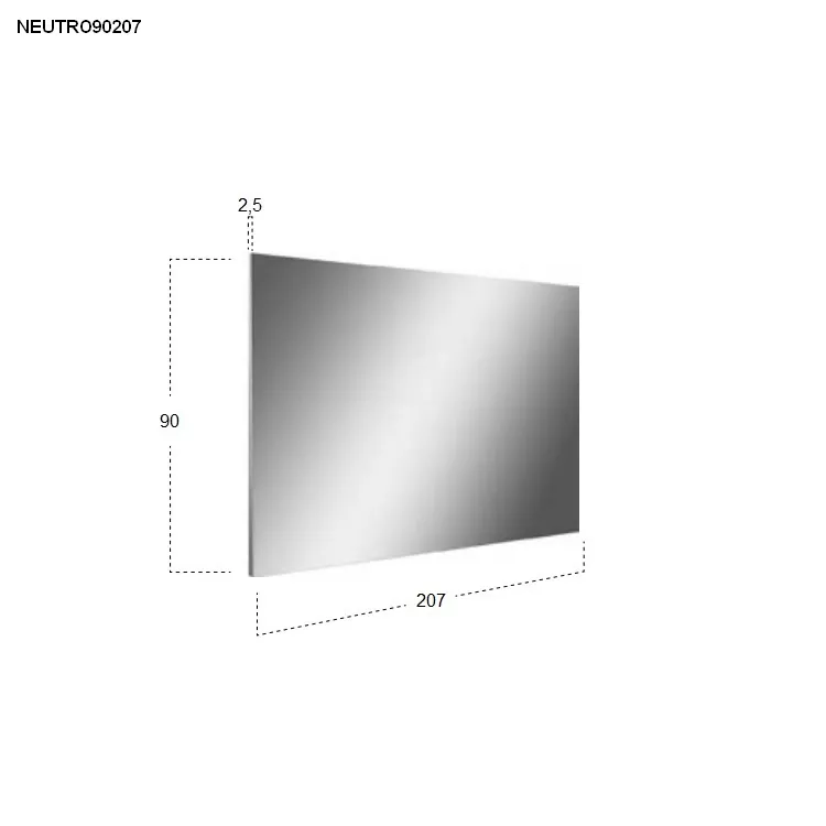 antoniolupi NEUTRO rechteckiger Spiegel-NEUTRO90207