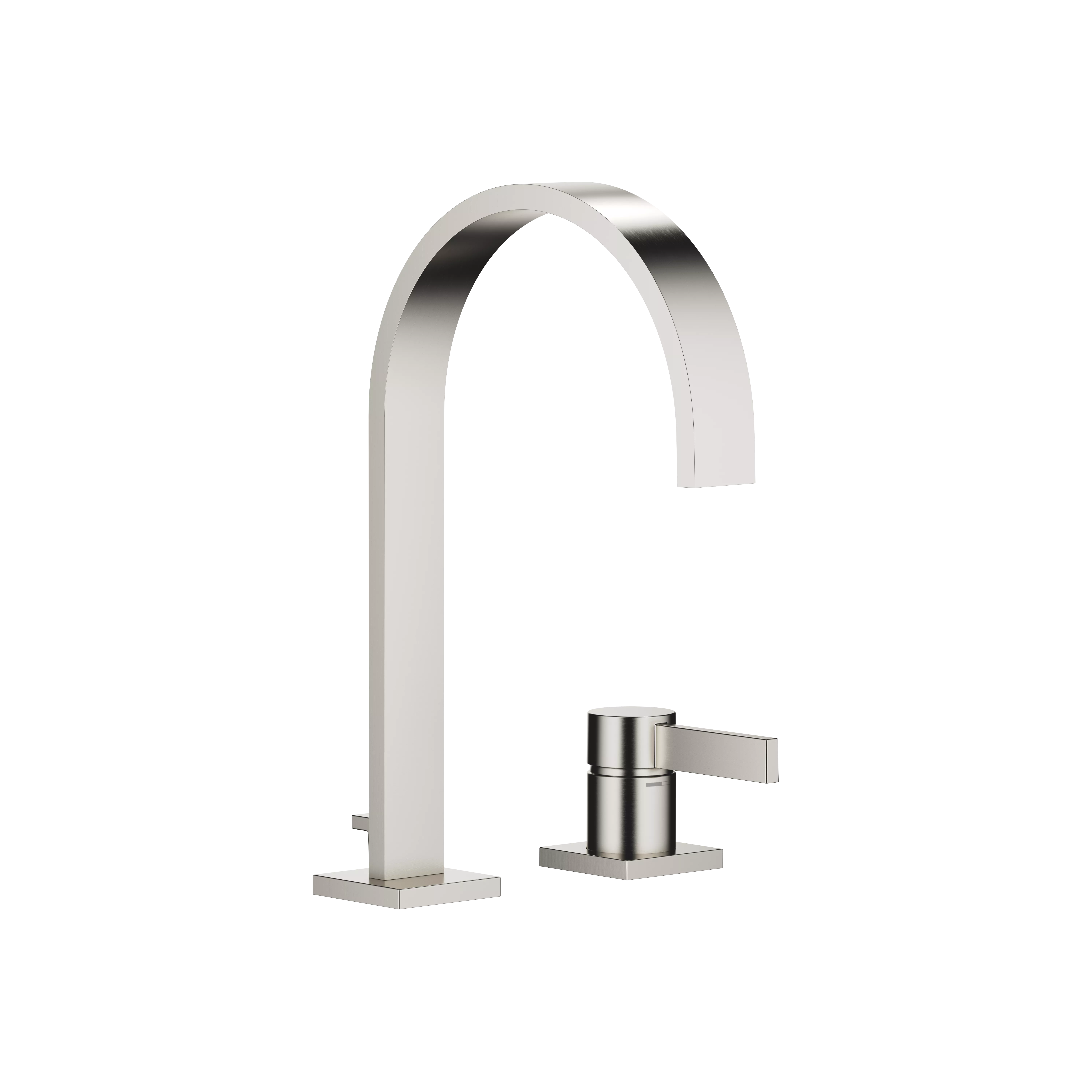 Dornbracht MEM Waschtisch-Zweilochbatterie mit Einzelrosetten und Ablaufgarnitur, Platin gebürstet-32515782-06 Dornbracht MEM Waschtisch-Zweilochbatterie mit Einzelrosetten und Ablaufgarnitur, Platin gebürstet-32515782-06