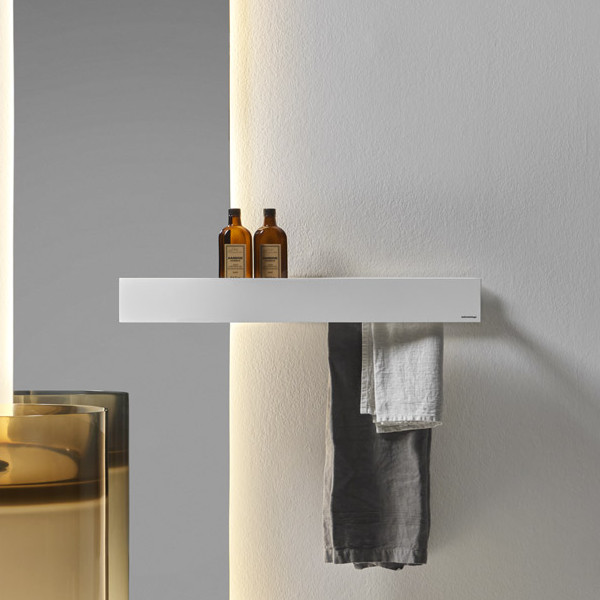 antoniolupi LMMIRROR Wandablage mit Handtuchhalter-LMMIR172-DX-5-BIANCO