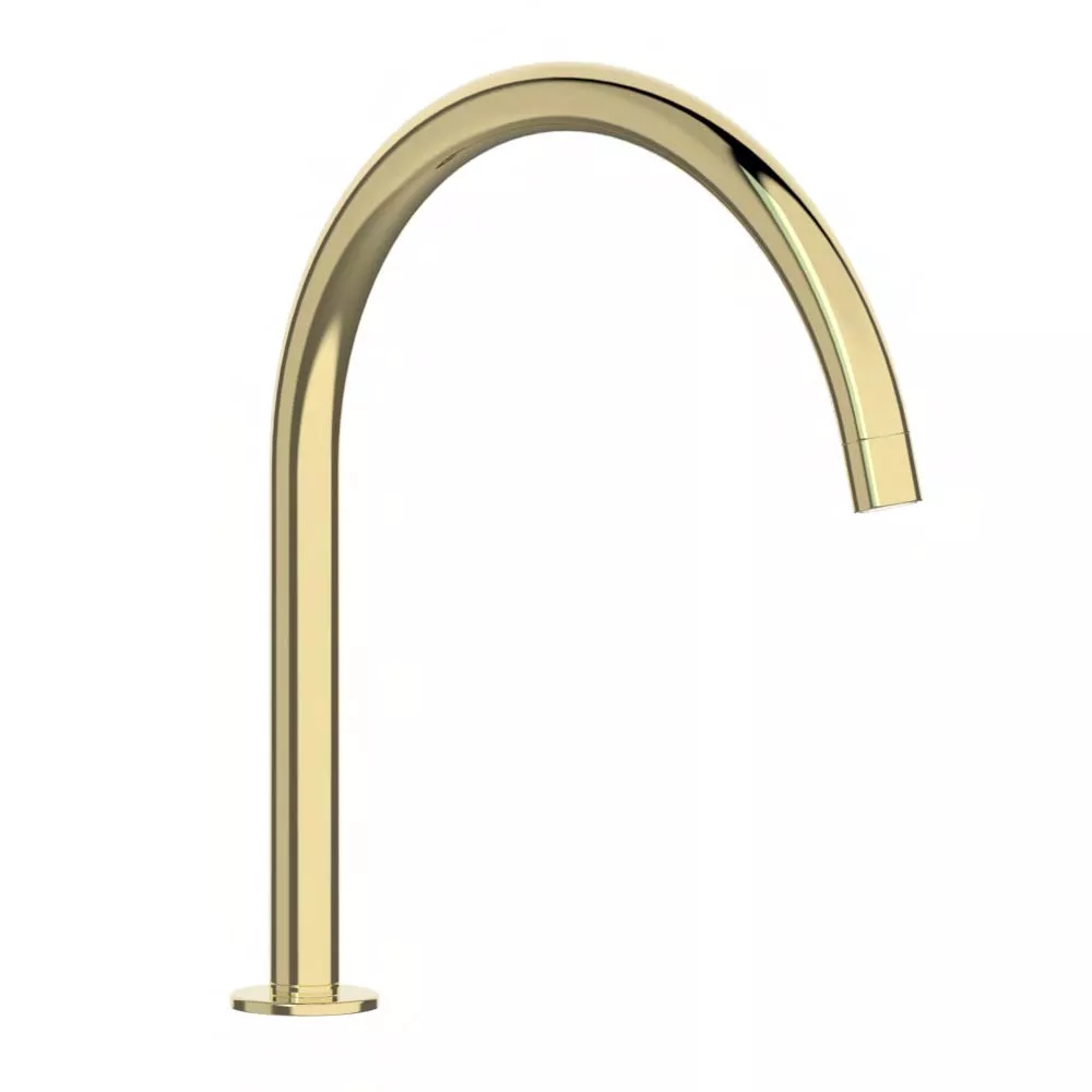 vola 090H Schwenkauslauf, Höhe:265mm, Ausladung:230mm, Durchmesser:19mm, messing poliert-090H-19