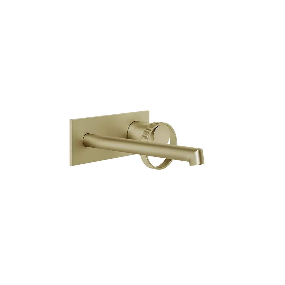 Gessi ANELLO Außenteil für Waschtisch-Einhebelmischer mit Auslauf zur Wandmontage, Ausladung: 175-205mm, mit rechteckiger Platte, ohne Ablaufgarnitur, messing gebürstet PVD - 63389727 Gessi ANELLO Außenteil für Waschtisch-Einhebelmischer mit Auslauf zur Wandmontage, Ausladung: 175-205mm, mit rechteckiger Platte, ohne Ablaufgarnitur, messing gebürstet PVD - 63389727