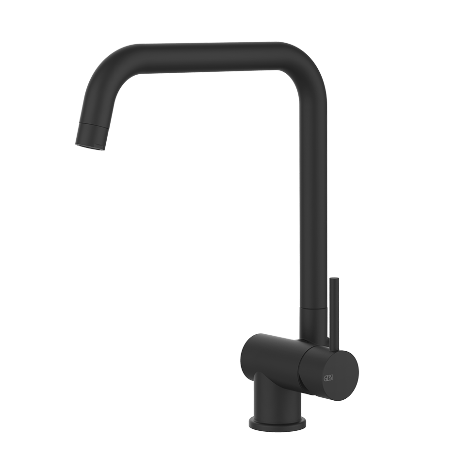 Gessi SU&GIU' Senkbarer und Schwenkbarer Einhebelmischer, schwarz matt - 50311299