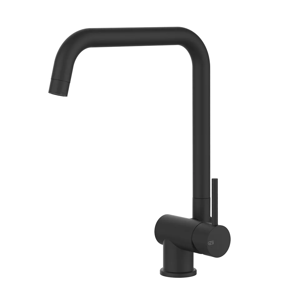 Gessi SU&GIU' Senkbarer und Schwenkbarer Einhebelmischer, schwarz matt - 50311299