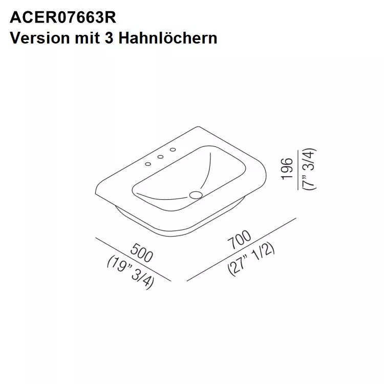 Agape OTTOCENTO Wandbecken aus Cristalplant®, Breite: 70cm, Tiefe: 50cm, Höhe: 19,6cm, mit 3 Hahnlöchern, innen weiß matt, außen weiß matt - ACER07663RZZ Agape OTTOCENTO Wandbecken aus Cristalplant®, Breite: 70cm, Tiefe: 50cm, Höhe: 19,6cm, mit 3 Hahnlöchern, innen weiß matt, außen weiß matt - ACER07663RZZ