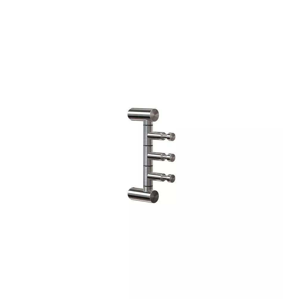 Frost NOVA2 Kleiderhaken, 3-fach, 100mm, edelstahl gebürstet-N1904-3