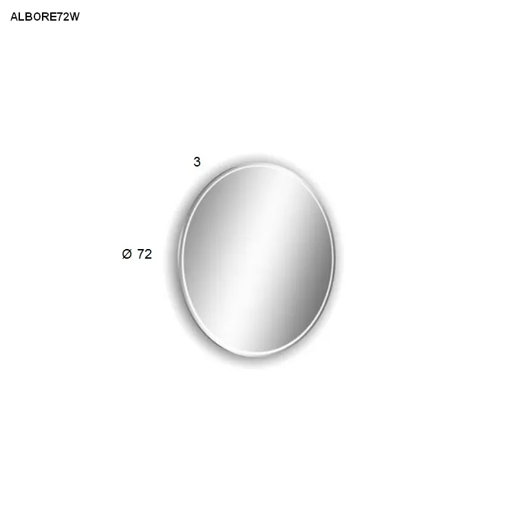 antoniolupi ALBORE runder LED-Spiegel, D:72cm, Lichtfarbe:3000K, warmweiß-ALBORE72W_3000