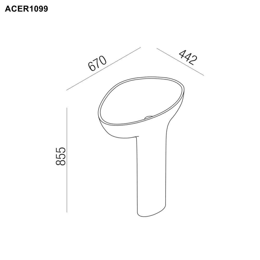 Agape DROP freistehendes Waschbecken aus Cristalplant® mit Wandablauf, Breite: 67cm, Tiefe: 44,2cm, Höhe: 85,5cm, inklusive Ablaufgarnitur, weiß matt - ACER1099MZ