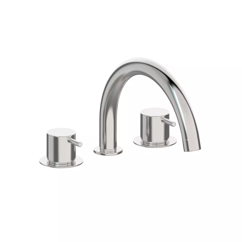 vola SC8 Wannen-Zweigriffmischer ohne Verrohrung, Ausladung:200mm, Hebel:25mm, chrom-SC8-16