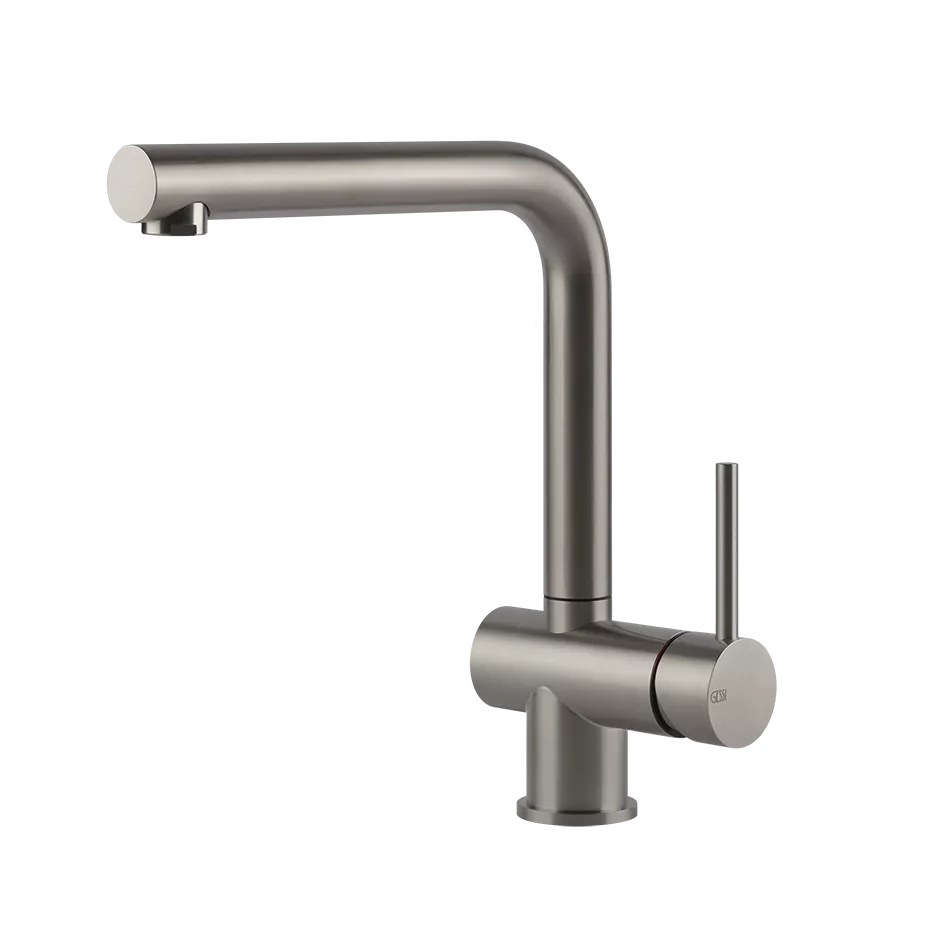 Gessi ACCIAIO Einhebelmischer mit Schwenkarm, edelstahl matt gebürstet - 60596239