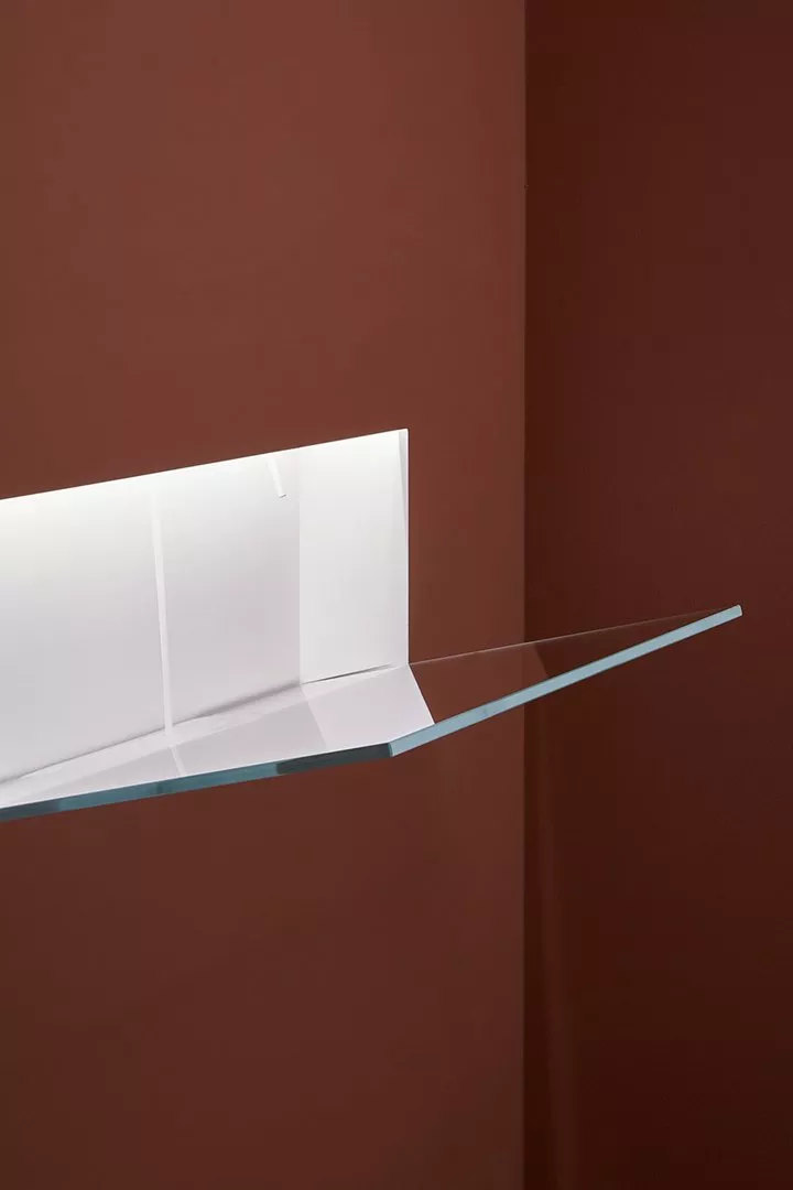 antoniolupi BATTIGIA Wandeinbaubecken mit Glasplatte, B:108cm, mit LED-Beleuchtung, klar-BATTIGIA108L_K2