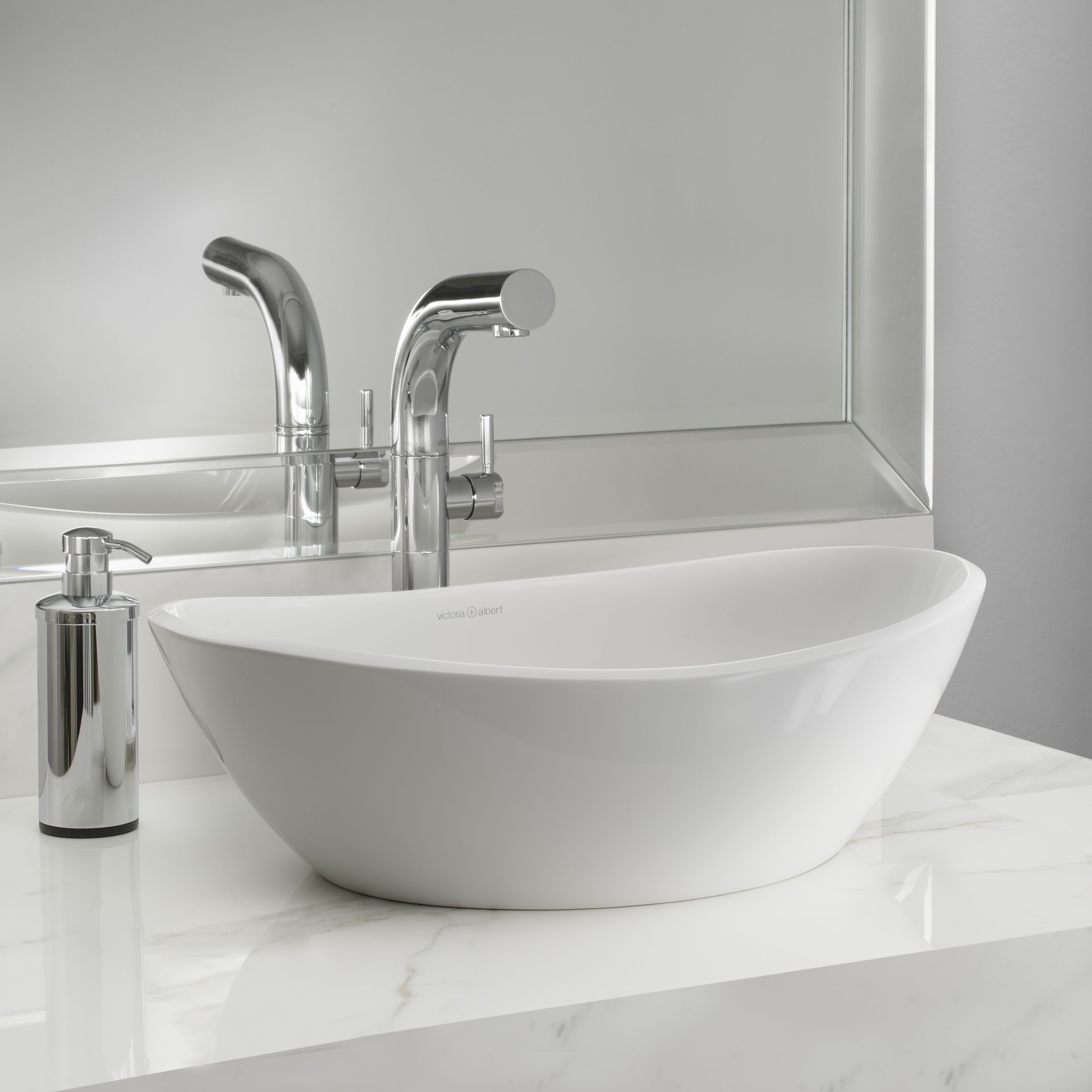 victoria + albert AMALFI Aufsatzbecken, 55x34x17cm-VB-AML-55-NO