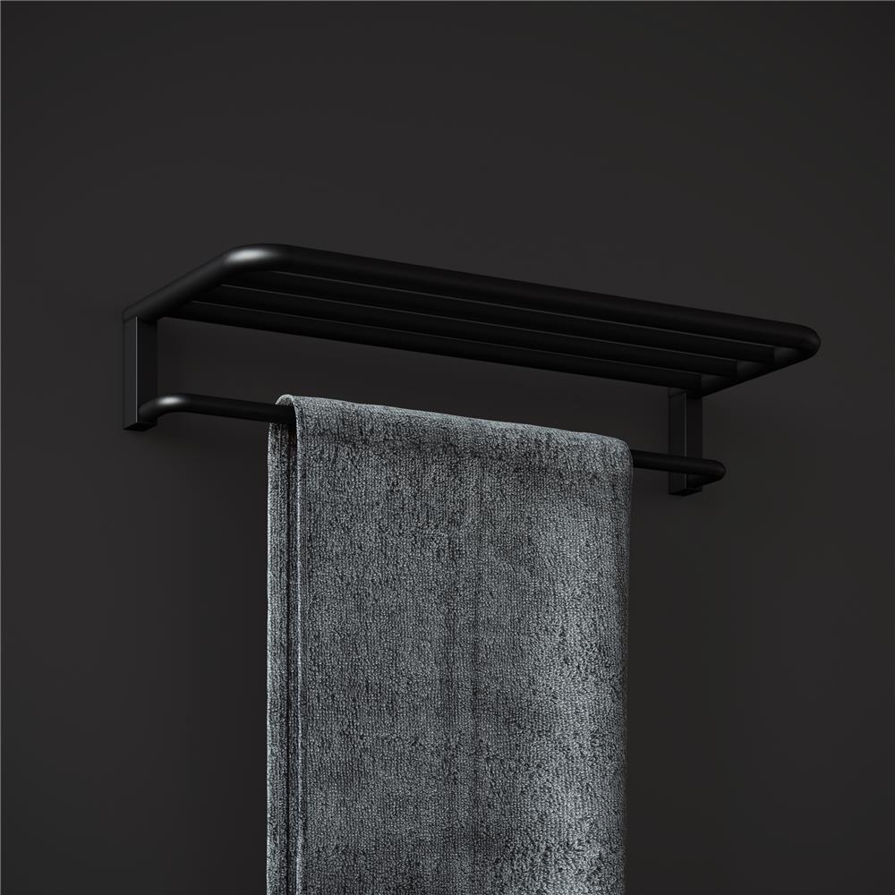 cosmic Black & White Handtuchablage, schwarz matt-WJC238A0068036