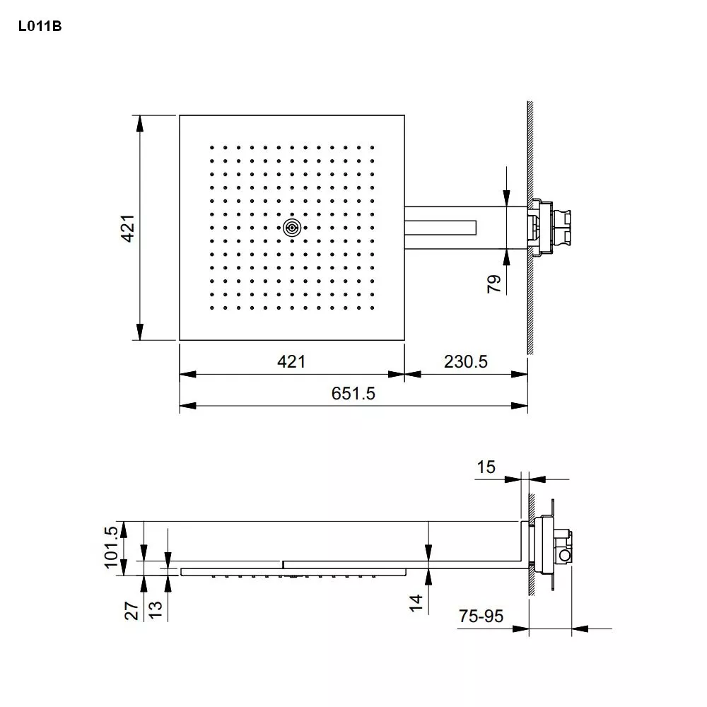 Fantini Wand-Multifunktionskopfbrause-6938L011B