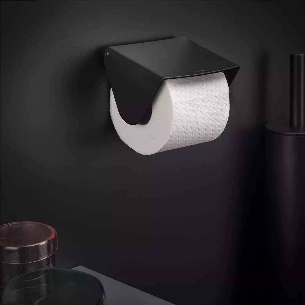 cosmic Black & White Toilettenpapierhalter, schwarz matt-WJC238A0059036