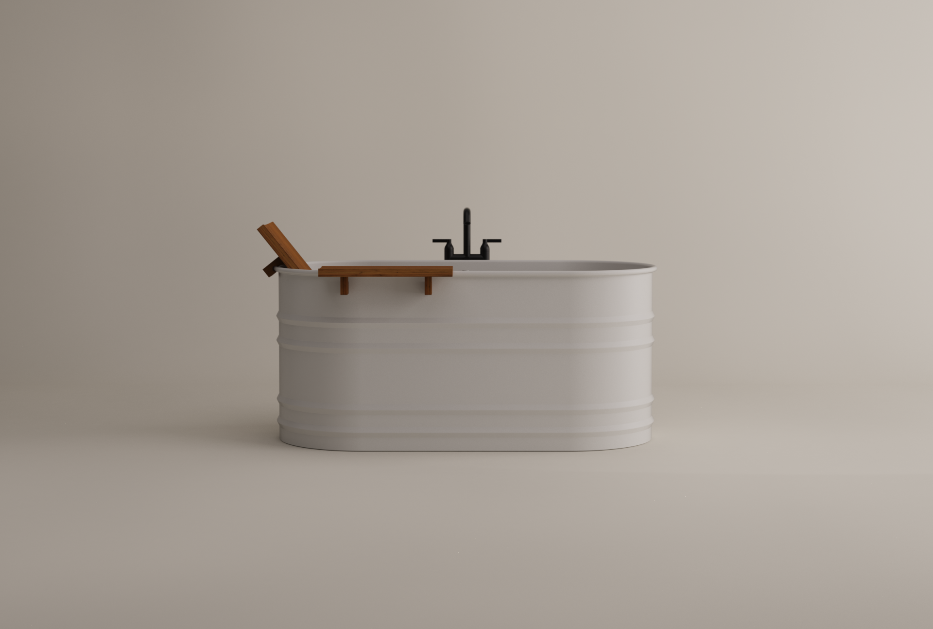 Agape VIEQUES XS freistehende Badewanne aus Edelstahl, Breite: 150cm, Tiefe: 72,6cm, Höhe: 67,5cm, mit Rückenlehne, innen weiß matt, außen weiß matt - AVAS0912ZZI