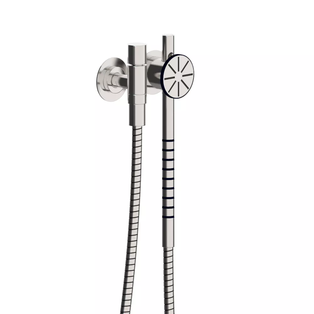 vola 070S Wandanschlussbogen mit Rundkopf-Handbrause und Metallschlauch 1, 50m, chrom-070S-16